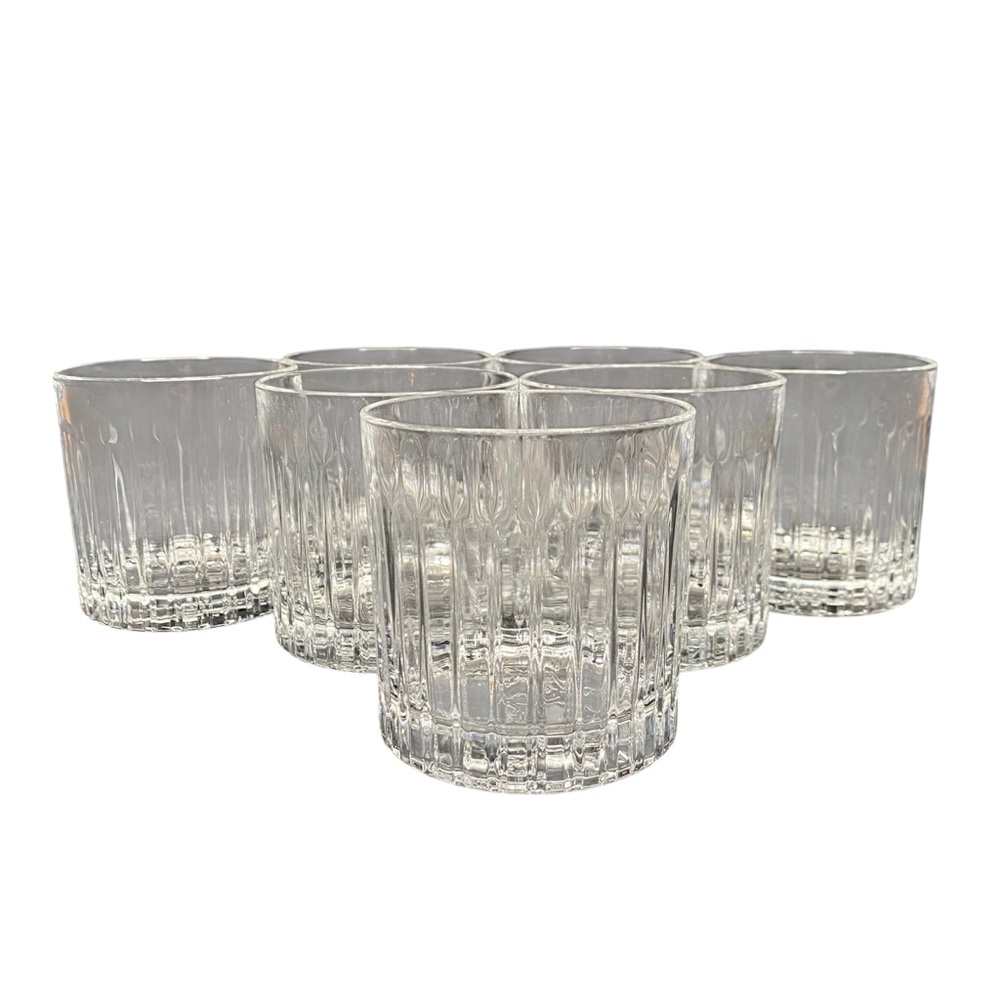 Vintage NEW Set Of 7 Remy Martin Cognac Logo 8oz. Clear Crystal Glass Cups